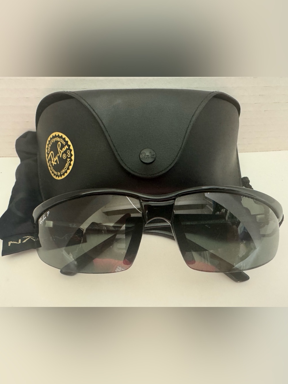 Ray-Ban RB4023 PS Sport Sunglasses Shades Nylon Rectangular Frames w/ Case